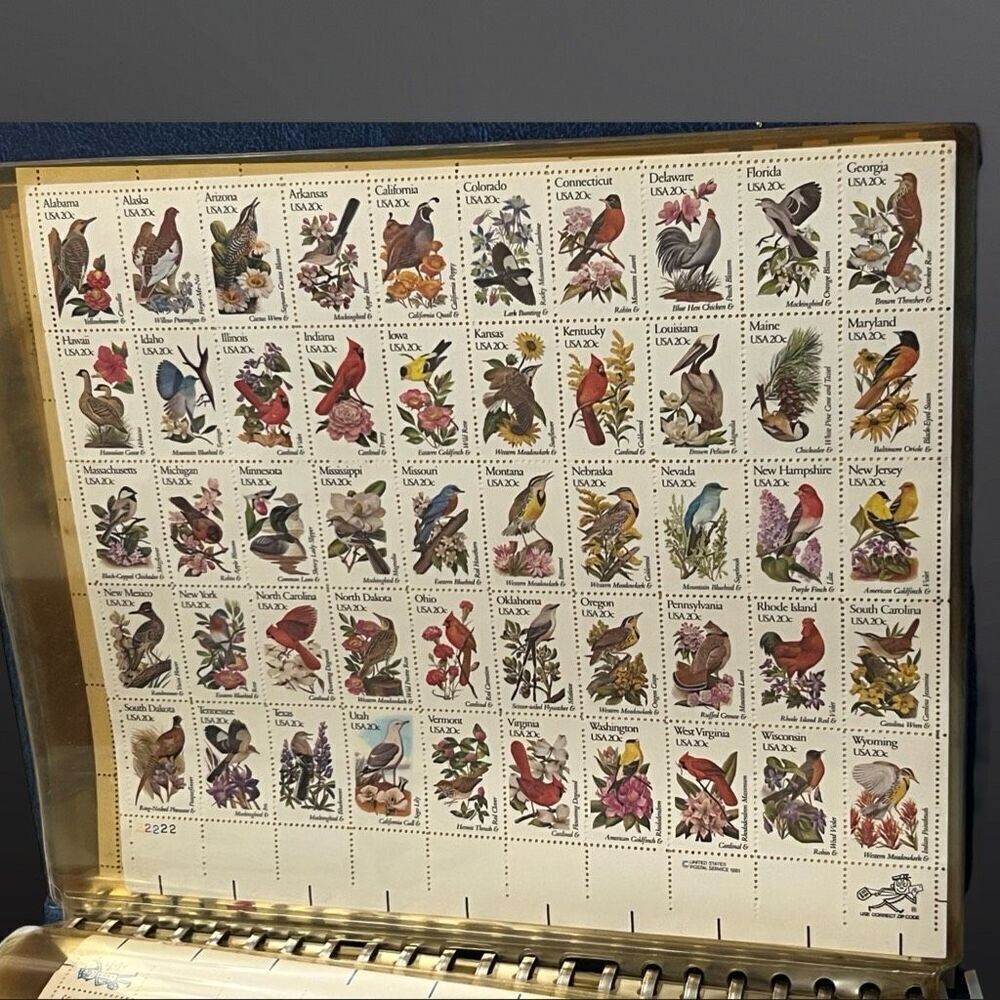 Vintage 1992 MNH Scott Birds MNH 20 Cent Sheet of Stamps Scott #1953-2002
